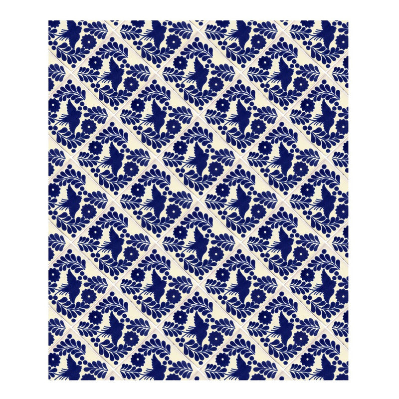 Azulejo 10.5cm Artesanal Tipo Talavera Liso 90pz #acls-135