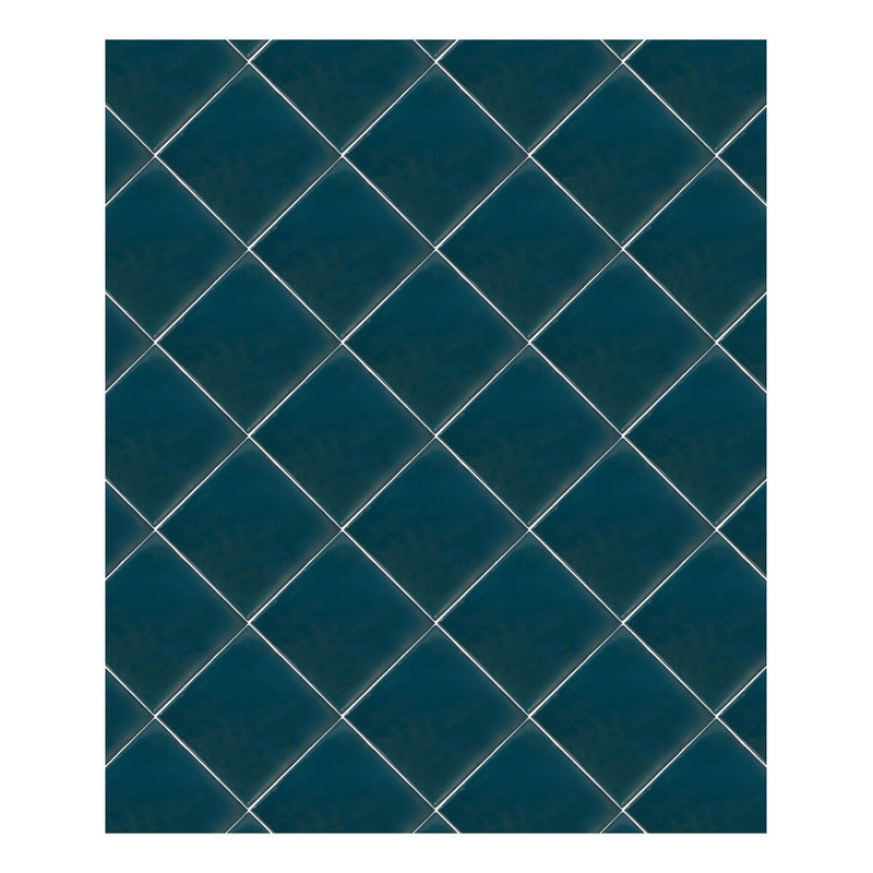 Azulejo 10.5cm Artesanal Talavera Liso 90pz Verde Pavo