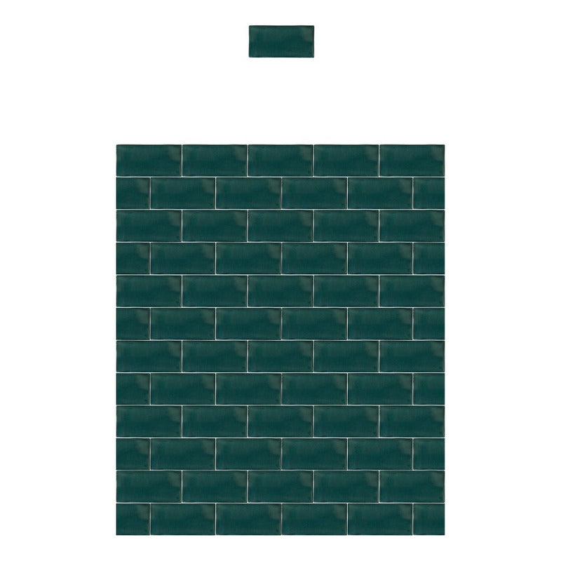 Azulejo 5cmx10cm Artesanal Talavera Liso 200pz Vde Pavo S/b