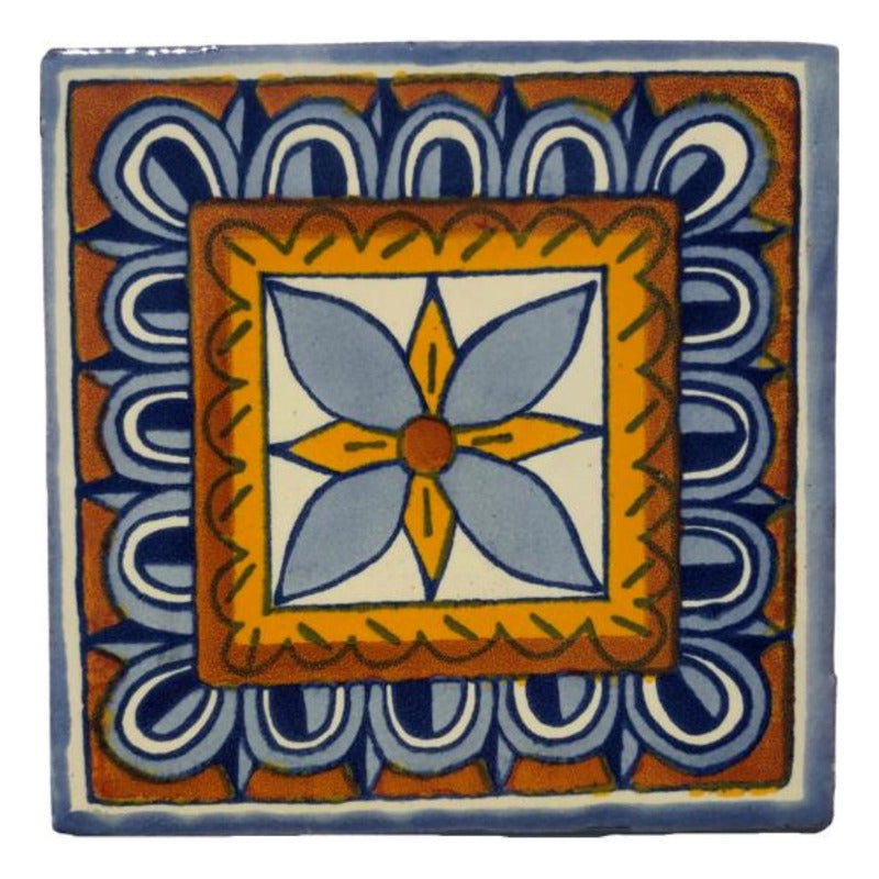 Azulejo Artesanal Tipo Talavera Liso 90pz #acln-35