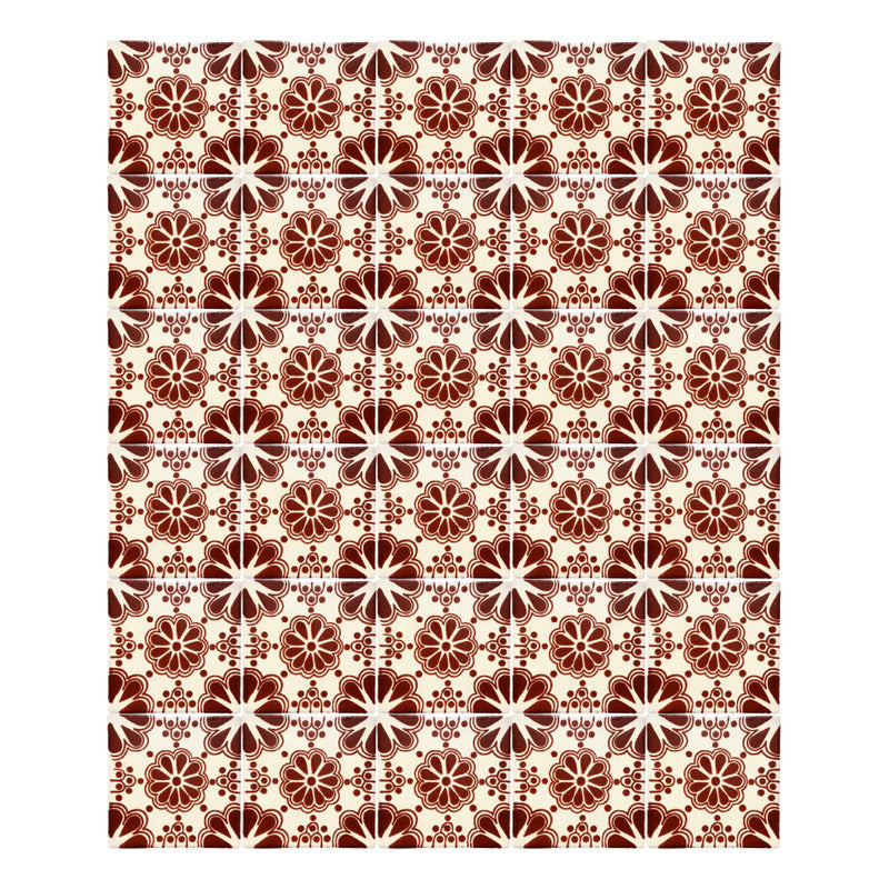 Azulejo 10.5cm Artesanal Talavera Liso 90pz #acls-79