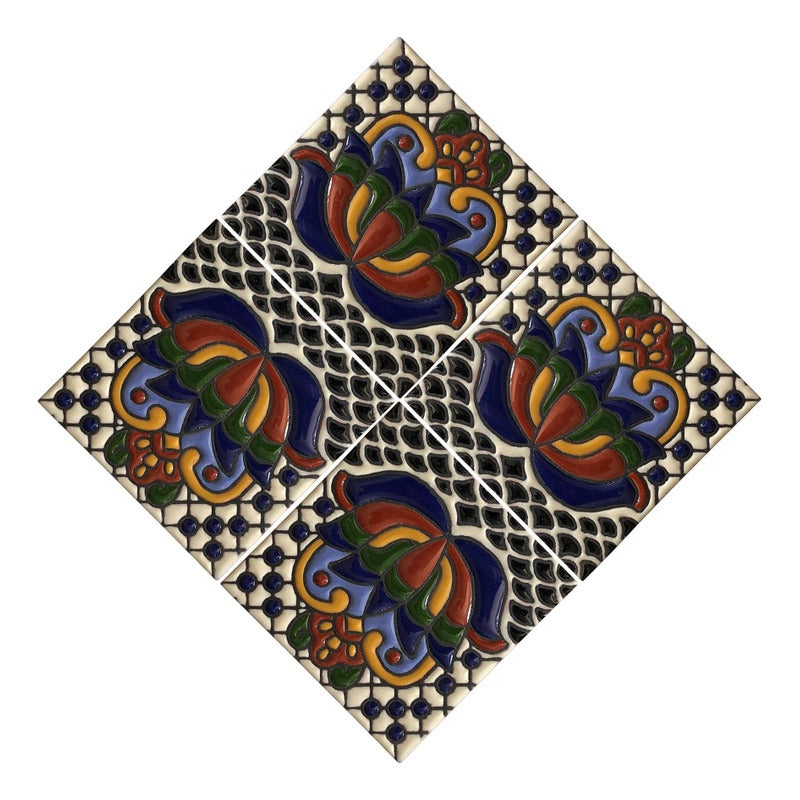 Azulejo Artesanal Talavera Relieve 90pz #acrs-15