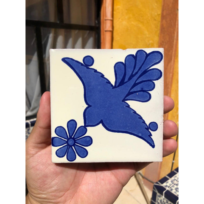 Azulejo 10.5cm Artesanal Tipo Talavera Liso 90pz #acls-138