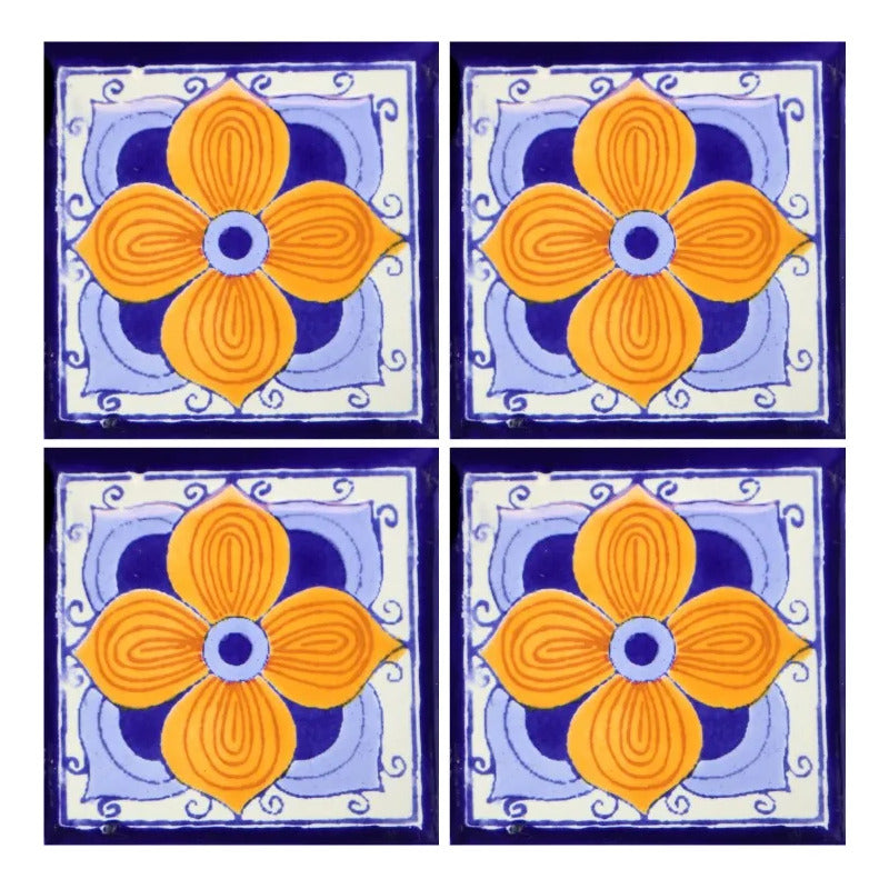 Azulejo Cerámico Artesanal 1m2  Alhambra 05 Blanco