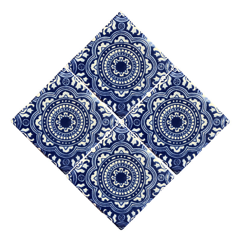 Azulejo 10.5cm Artesanal Tipo Talavera Liso 90pz #acls Acls-86