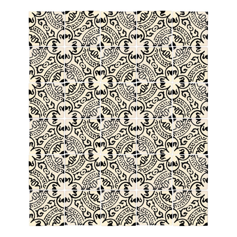 Azulejo 10.5cm Artesanal Tipo Talavera Liso 90pz #acls-118