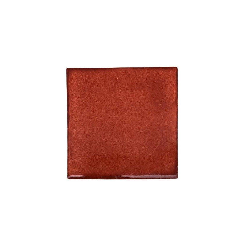 Azulejo 10.5cm Artesanal Tipo Talavera Liso 90pz Terracot Sb