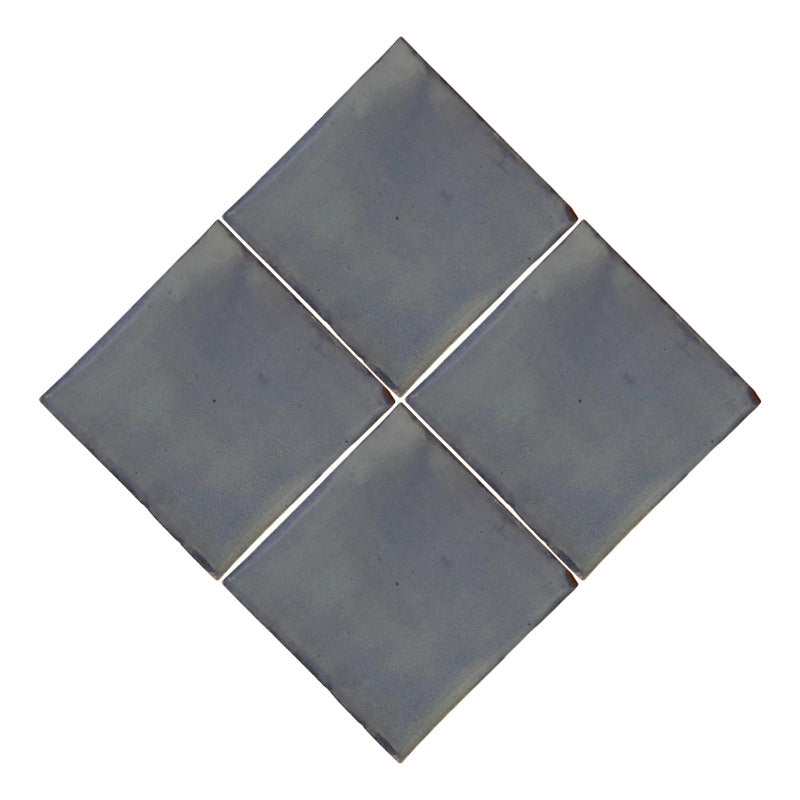 Azulejo 10.5cm Artesanal Talavera Liso 90pz Azul Claro S/bla