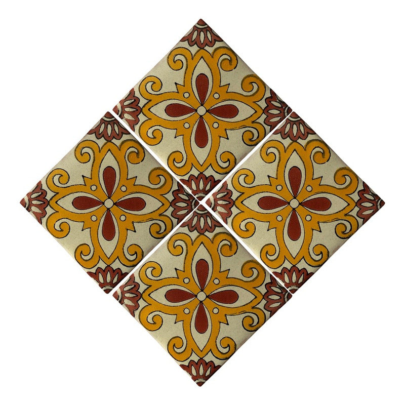 Azulejo Artesanal Tipo Talavera Liso 90pz #acln-19