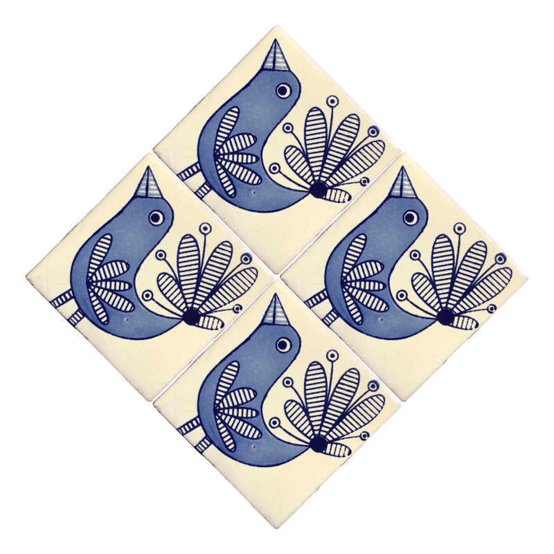 Azulejo 10.5cm Artesanal Talavera Liso 90pz #acls-132