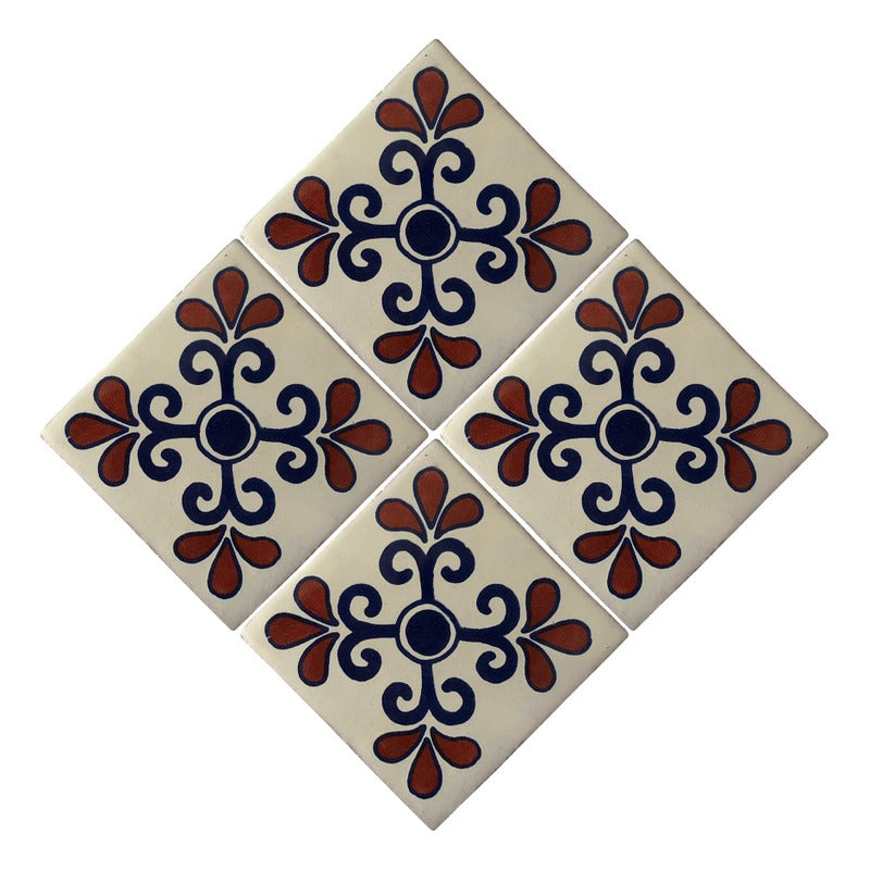 Azulejo Artesanal Tipo Talavera Liso 90pz #acls-80