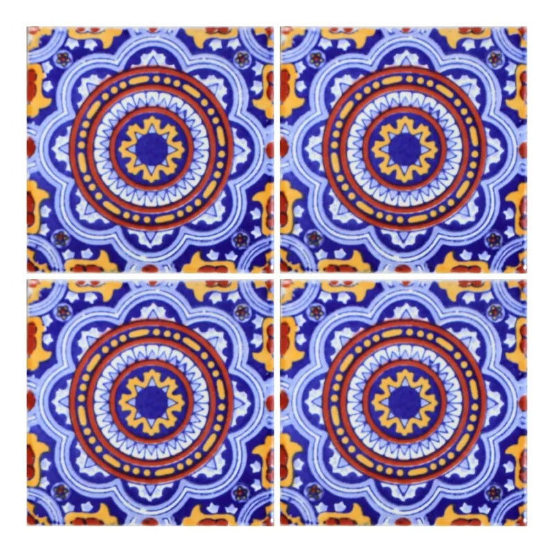 Azulejo Cerámico Artesanal 1m2  Alhambra 15 Blanco