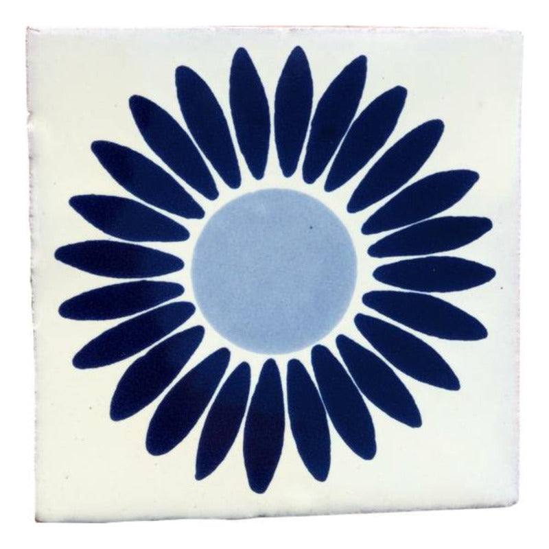 Azulejo 10.5cm Artesanal Tipo Talavera Liso 90pz #acls Acls-87
