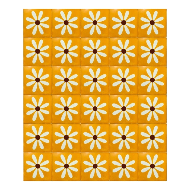 Azulejo 10.5cm Artesanal Talavera Liso 90pz #acls Acls-101