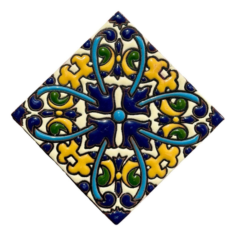 Azulejo Artesanal Tipo Talavera Relieve 90pz #acrs-28