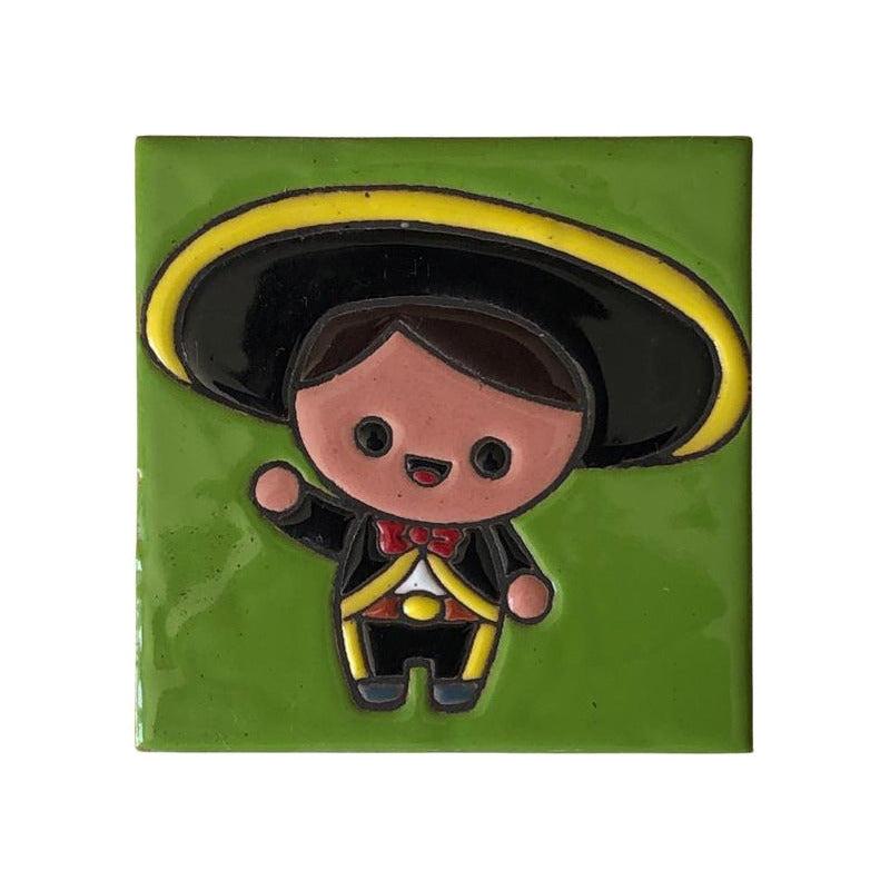 Azulejo 11cm Artesanal Tipo Talavera Relieve 80pz #acrn Acrn-18