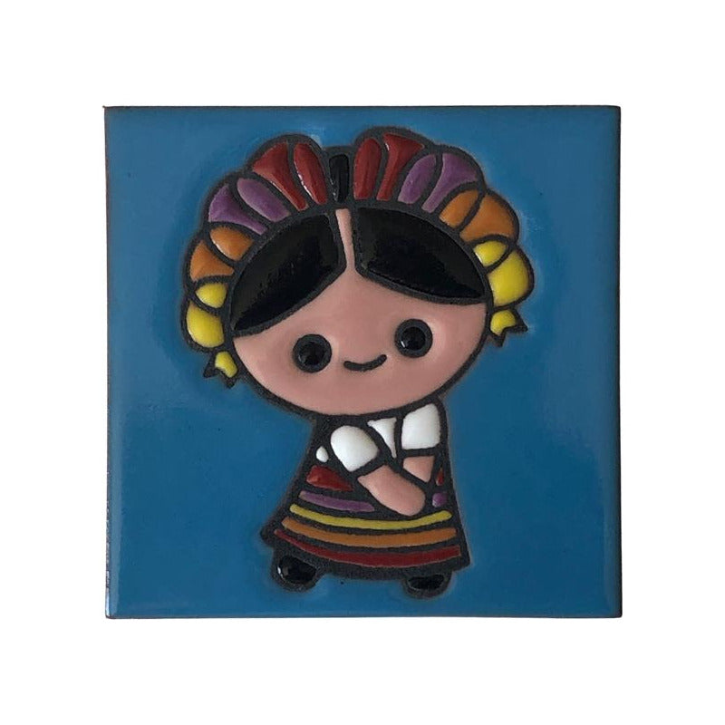 Azulejo 11cm Artesanal Tipo Talavera Relieve 80pz #acrn Acrn-15