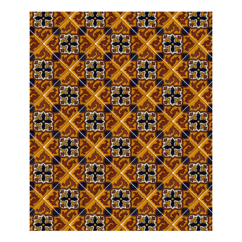 Azulejo 10.5cm Artesanal Talavera Liso 90pz #acln-24