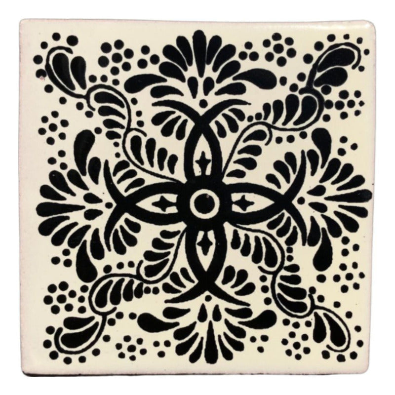 Azulejo 10.5cm Artesanal Tipo Talavera Liso 90pz #acls Acls-107
