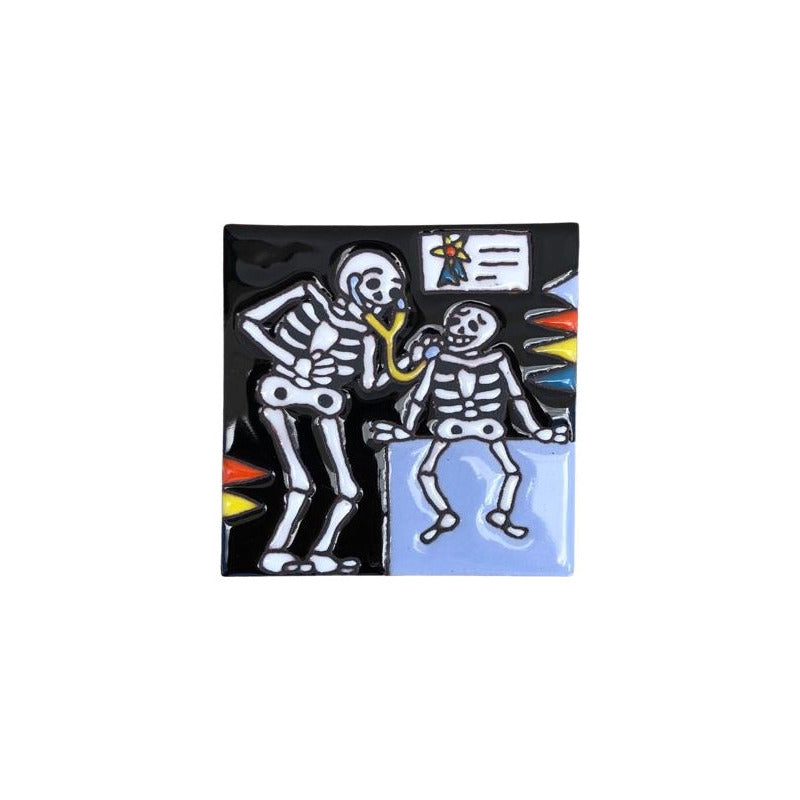 Azulejo 11cm Artesanal Tipo Talavera Relieve 90pz #acre Acre-03