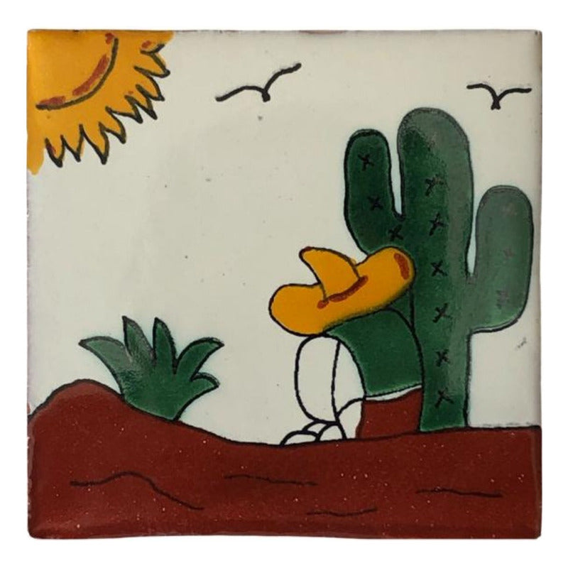 Azulejo Artesanal Talavera Liso 90pz #acln-17