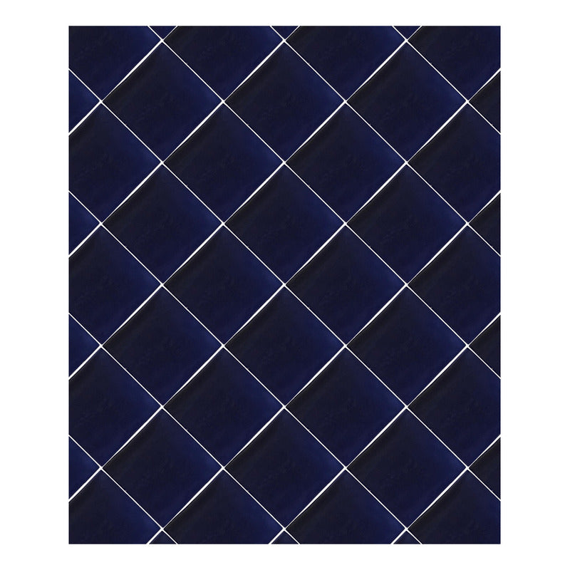 Azulejo Artesanal Talavera Liso 90pz Azul Brilloso