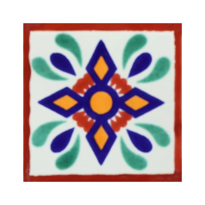 Azulejo Cerámico Artesanal 1m2  Alhambra 17 Blanco