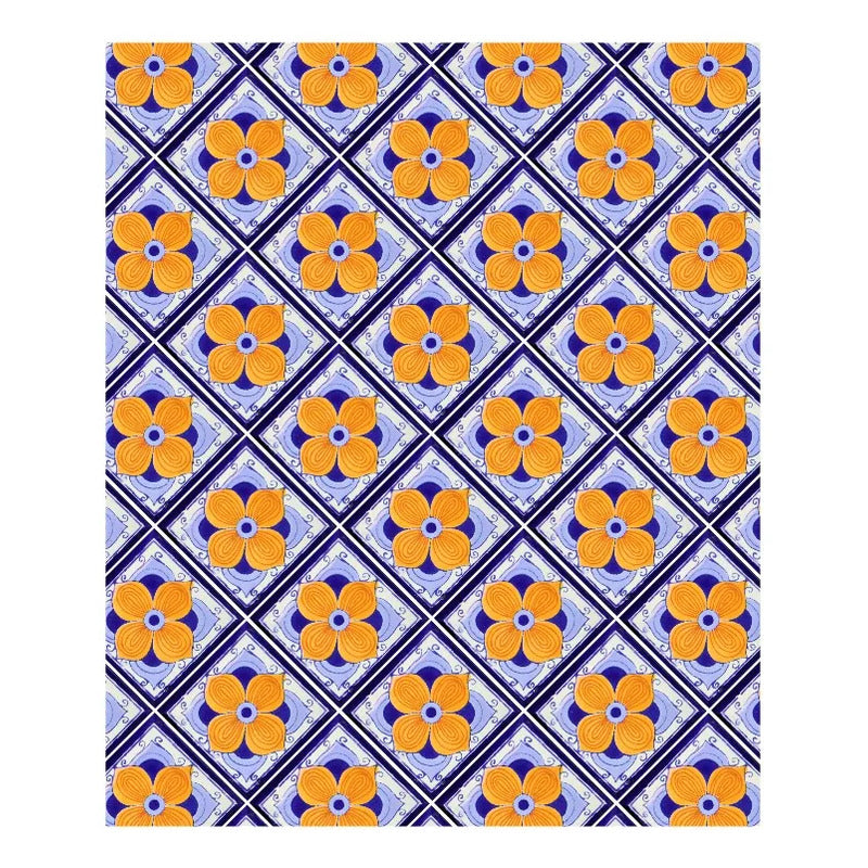 Azulejo Cerámico Artesanal 1m2  Alhambra 05 Blanco