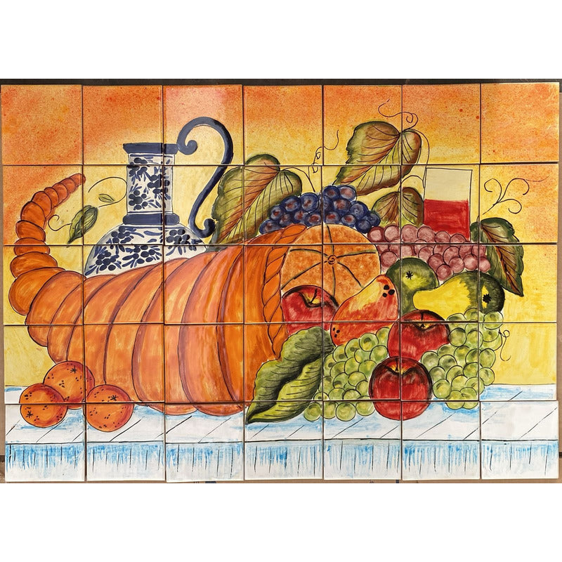 Mural 35pz Azulejo Artesanal Tipo Talavera Liso #m035-92 M035-92