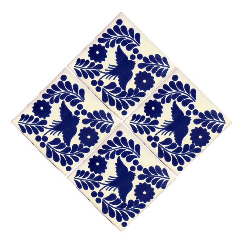 Azulejo 10.5cm Artesanal Talavera Liso 90pz #acls-135