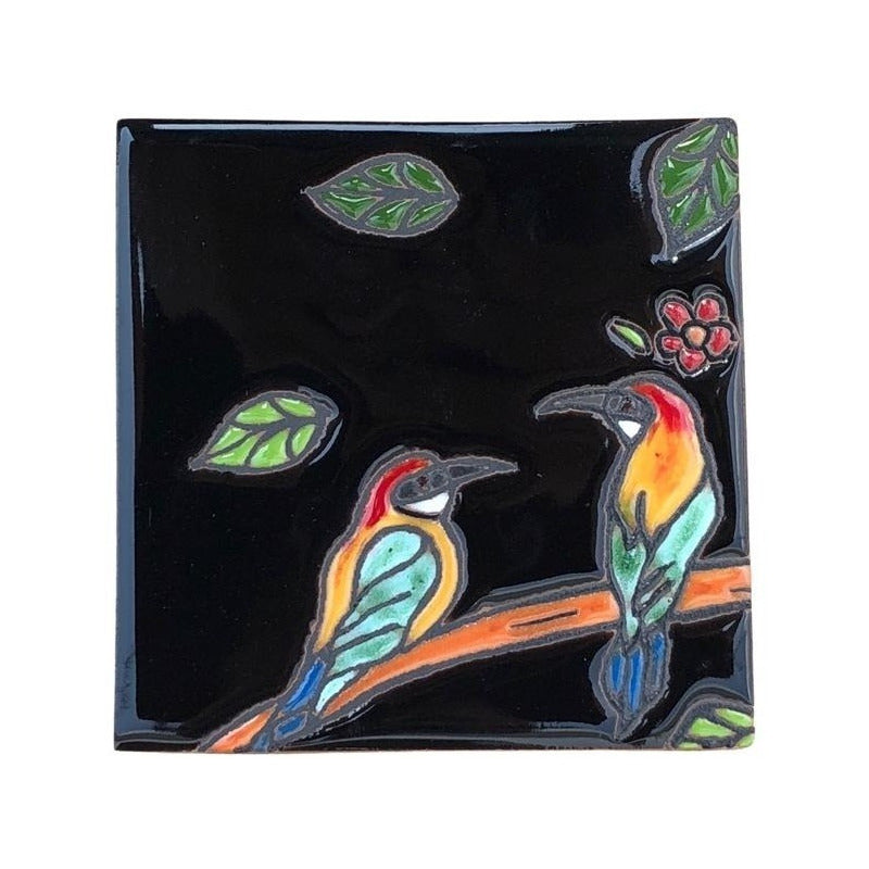 Mural 24pz Azulejo Artesanal Tipo Talavera Relieve #m024-16