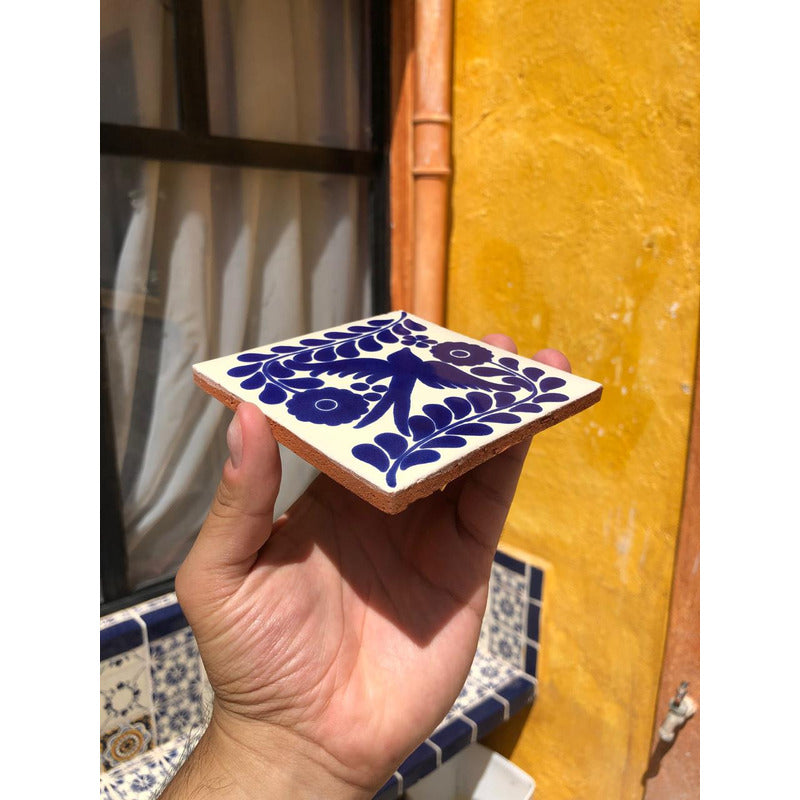 Azulejo 10.5cm Artesanal Talavera Liso 90pz #acls-124