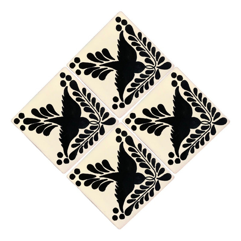 Azulejo 10.5cm Artesanal Tipo Talavera Liso 90pz #acls-108
