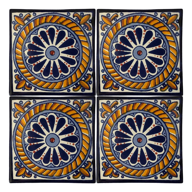 Azulejo Artesanal Tipo Talavera Liso 90pz #acln-32