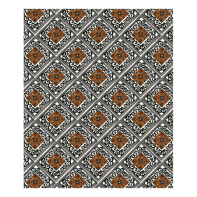 Azulejo 10.5cm Artesanal Tipo Talavera Liso 90pz #acln-57