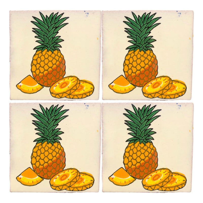 Azulejo 10.5cm Artesanal Tipo Talavera Liso 90pz #acln-09