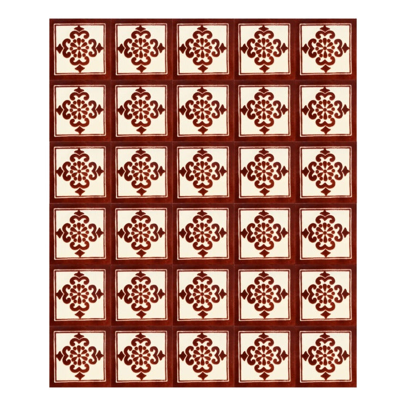 Azulejo 10.5cm Artesanal Talavera Liso 90pz #acls Acls-73