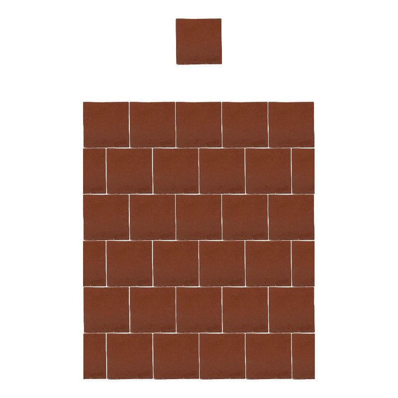 Azulejo 15.5cm Artesanal Talavera Liso 44pz Colores Terracota