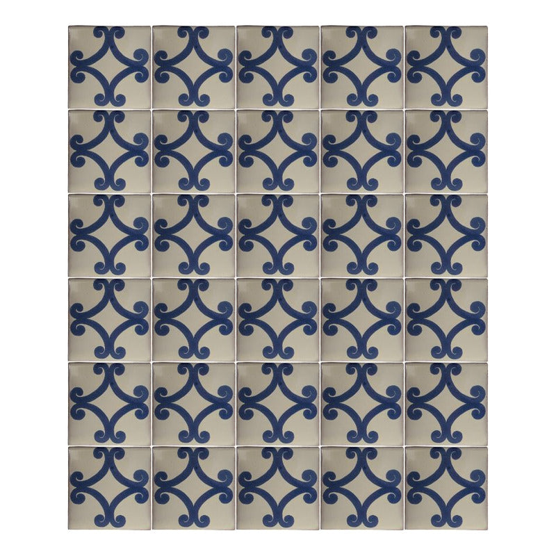 Azulejo 10.5cm Artesanal Talavera Liso 90pz #acls-39