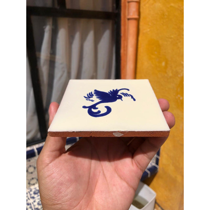 Azulejo 10.5cm Artesanal Tipo Talavera Liso 90pz #acls-127