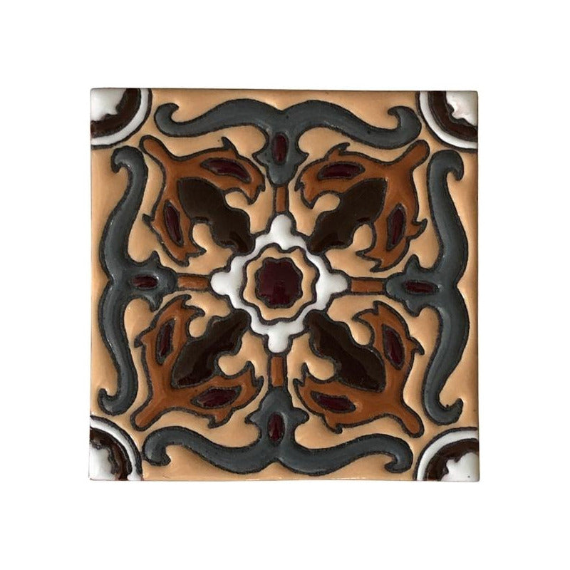 Azulejo 11cm Artesanal Tipo Talavera Relieve 50pz #acrs Acrs-17