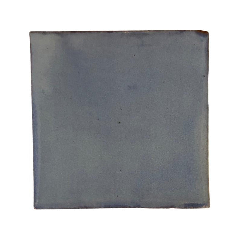 Azulejo 15.5cm Artesanal Talavera Liso 44pz Azul Claro S/bco