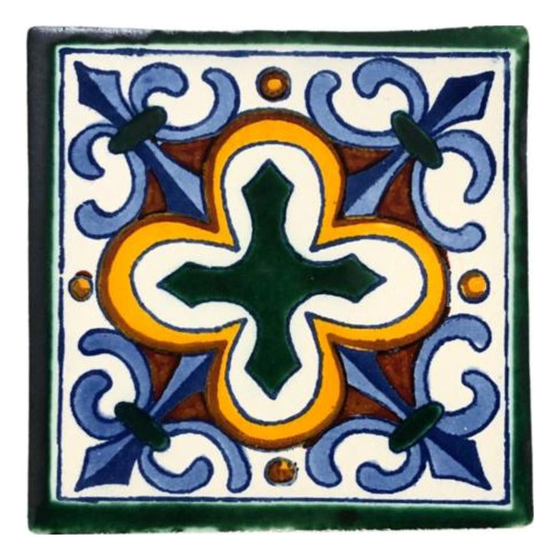 Azulejo Artesanal Talavera Liso 90pz #acln-43