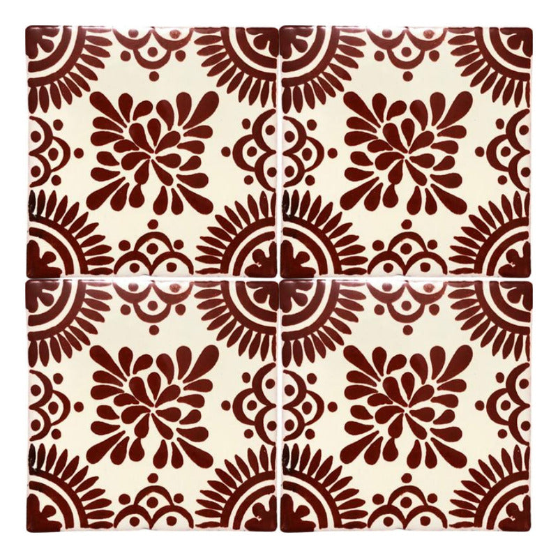 Azulejo 10.5cm Artesanal Tipo Talavera Liso 90pz #acls Acls-77