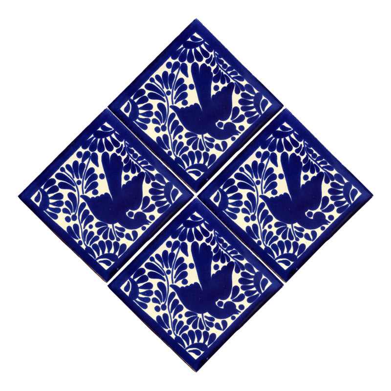 Azulejo 10.5cm Artesanal Talavera Liso 90pz #acls-128