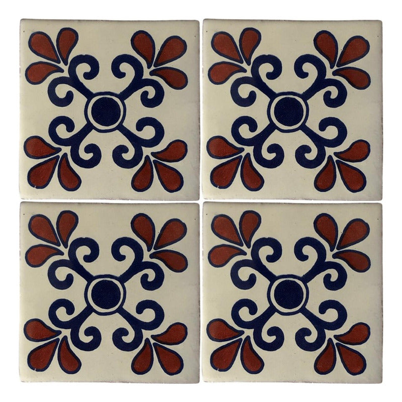 Azulejo Artesanal Tipo Talavera Liso 90pz #acls-80